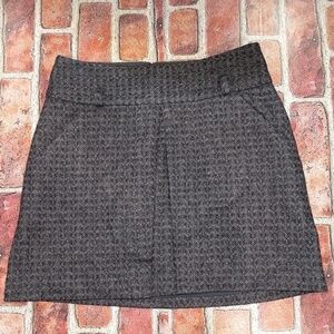 Pre-Owned Brown The Limited Chevron Skirt Knee High Size 2 Casual Office Chic